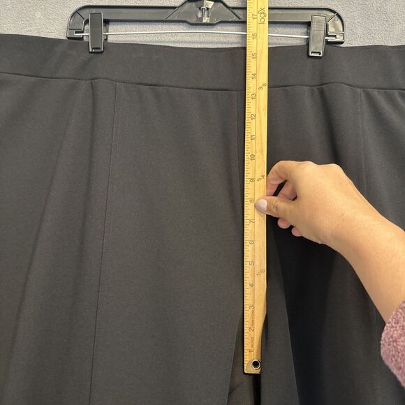 NWT Catherines Crepe Knit Pull-on Slim Pants Plus Size 5X (34/36) Black Office - Picture 7 of 9